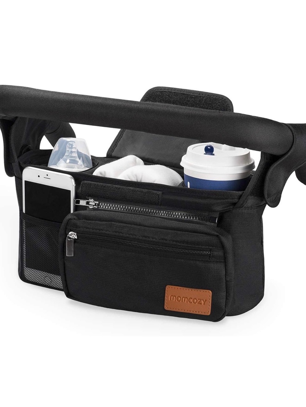 NWT Momcozy Black Stroller Organizer Bag
